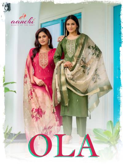 OLA BY AANCHI DESIGNER ROMAN SHIMMER SALWAR SUIT WHOLESALER IN INDIA